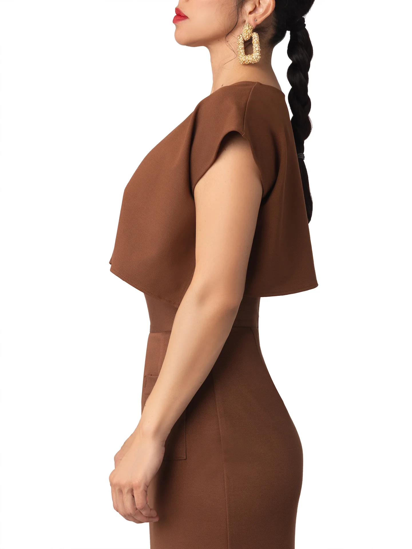 “Abby” Brown Crop Top - Image 6