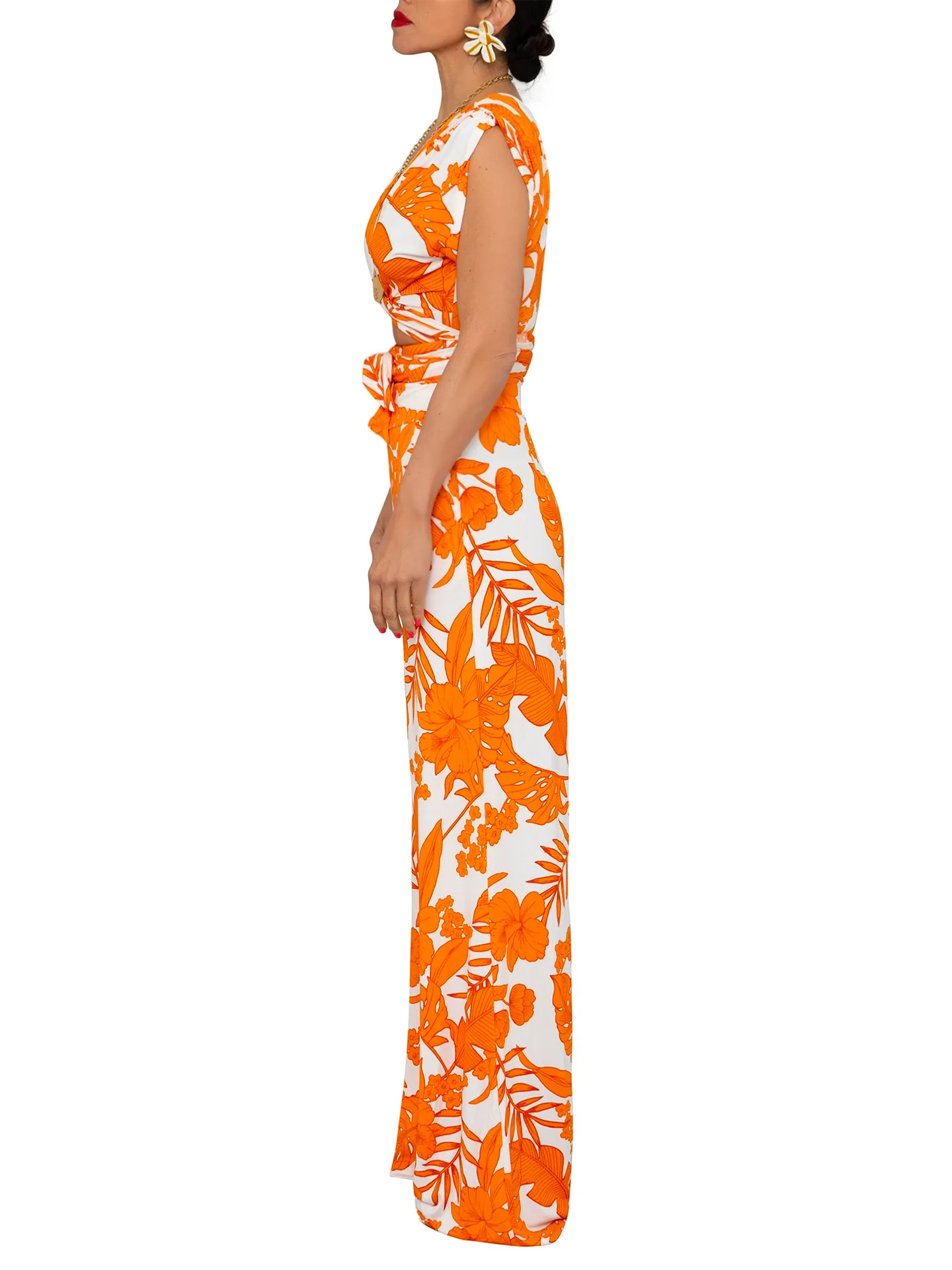 "Bergamot" Stretch Wrap Jumpsuit - Image 5