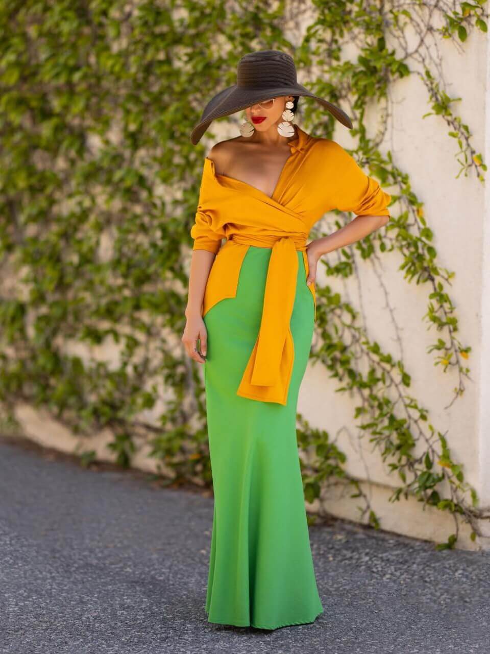 "Bondi" Green Mermaid Maxi Skirt - Image 3