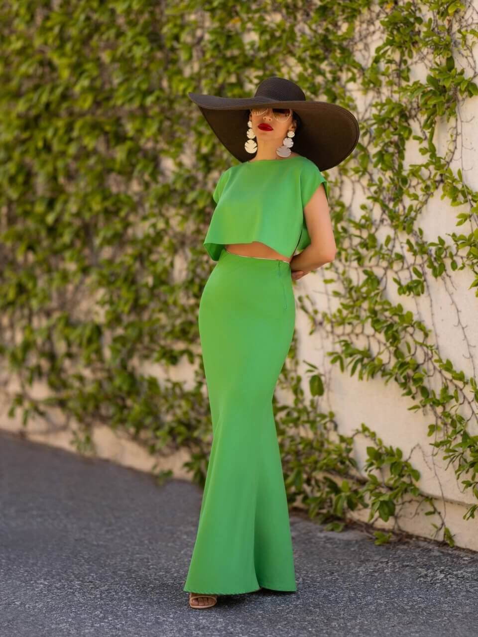 "Bondi" Green Mermaid Maxi Skirt - Image 4