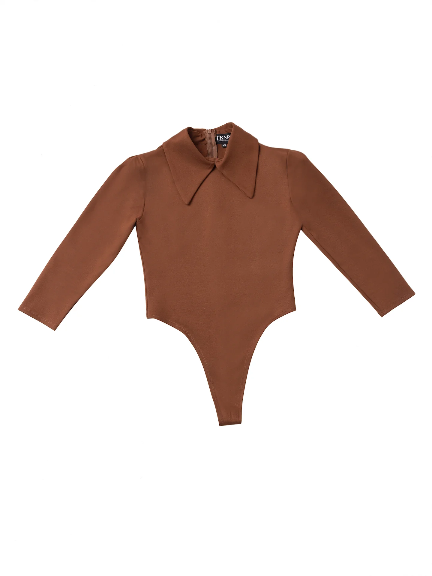 "Bonnie" Brown Collared Bodysuit - Image 11