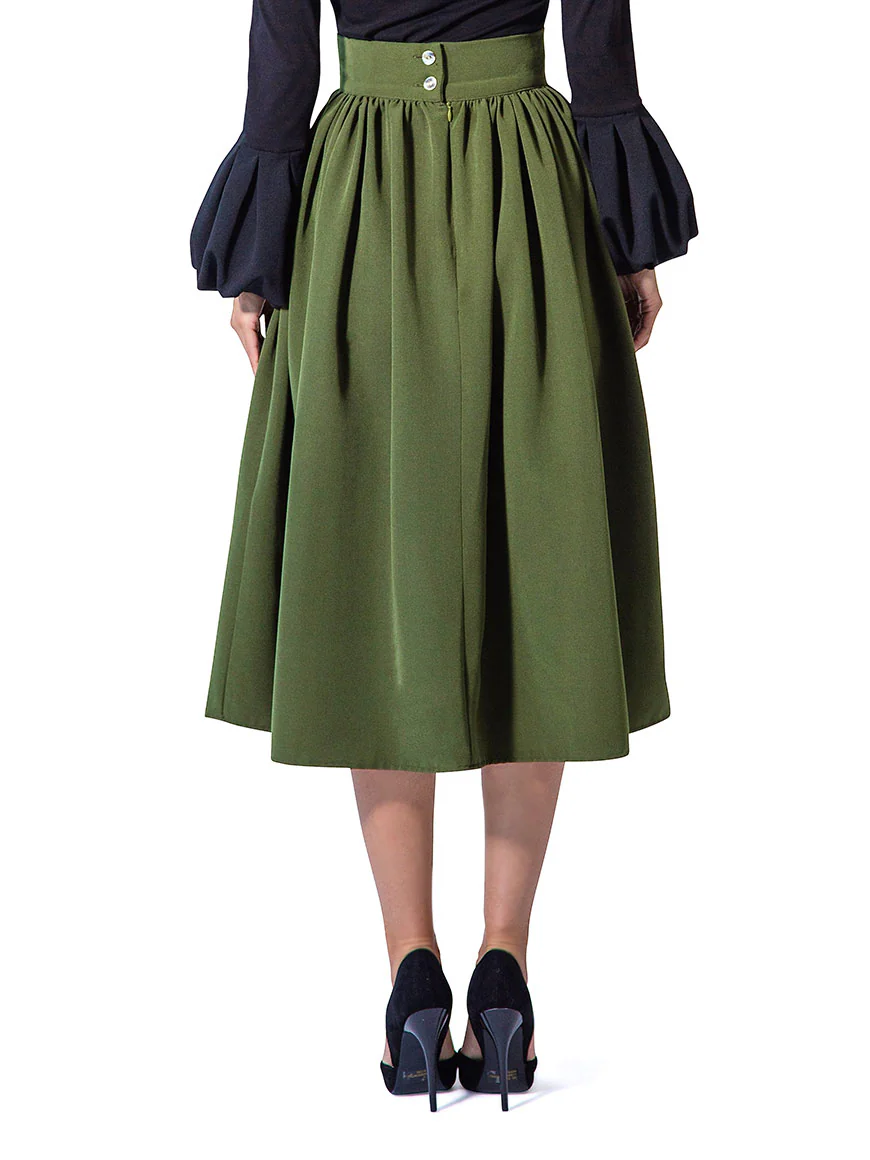 "Bri" Gathered Midi Skirt - Image 5