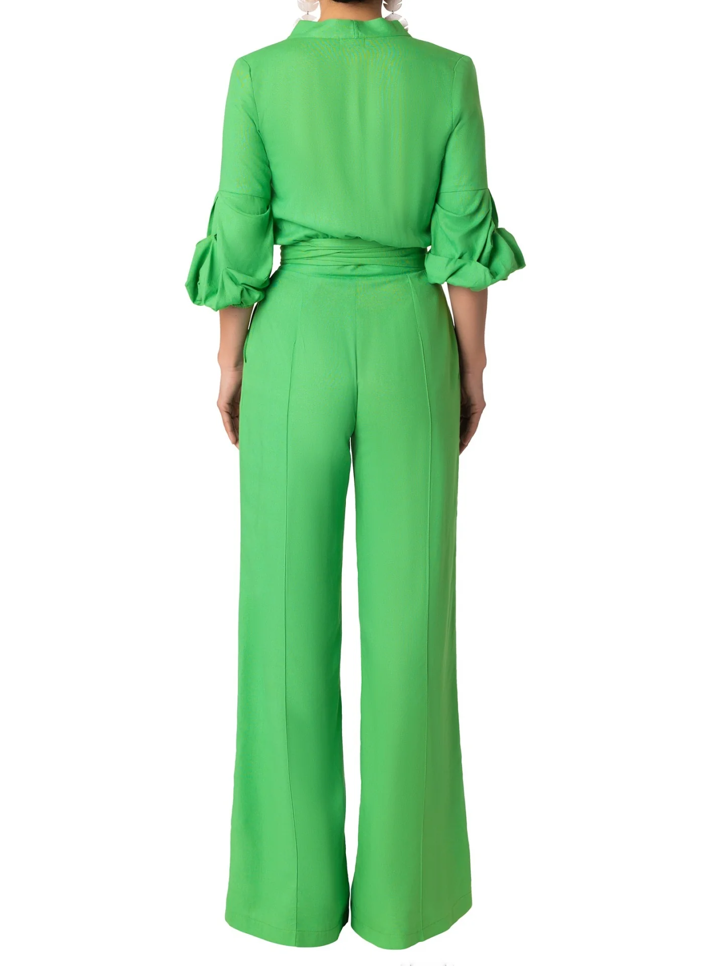 "Caribbean" Green Button-Down Jumpsuit - Image 8