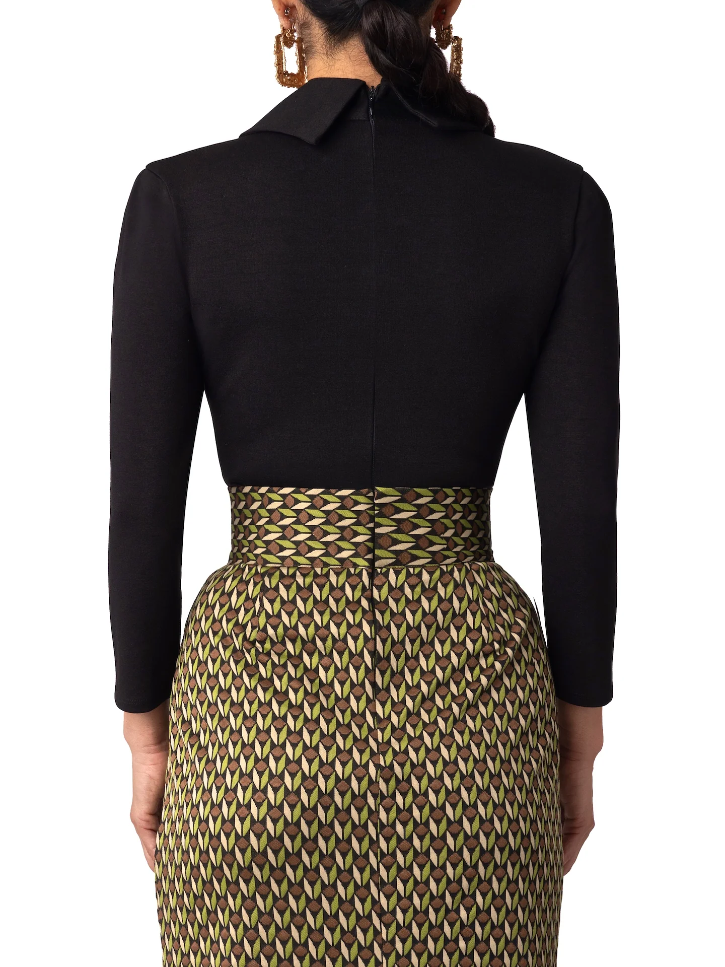 "Caroline" Black Collared Bodysuit - Image 7