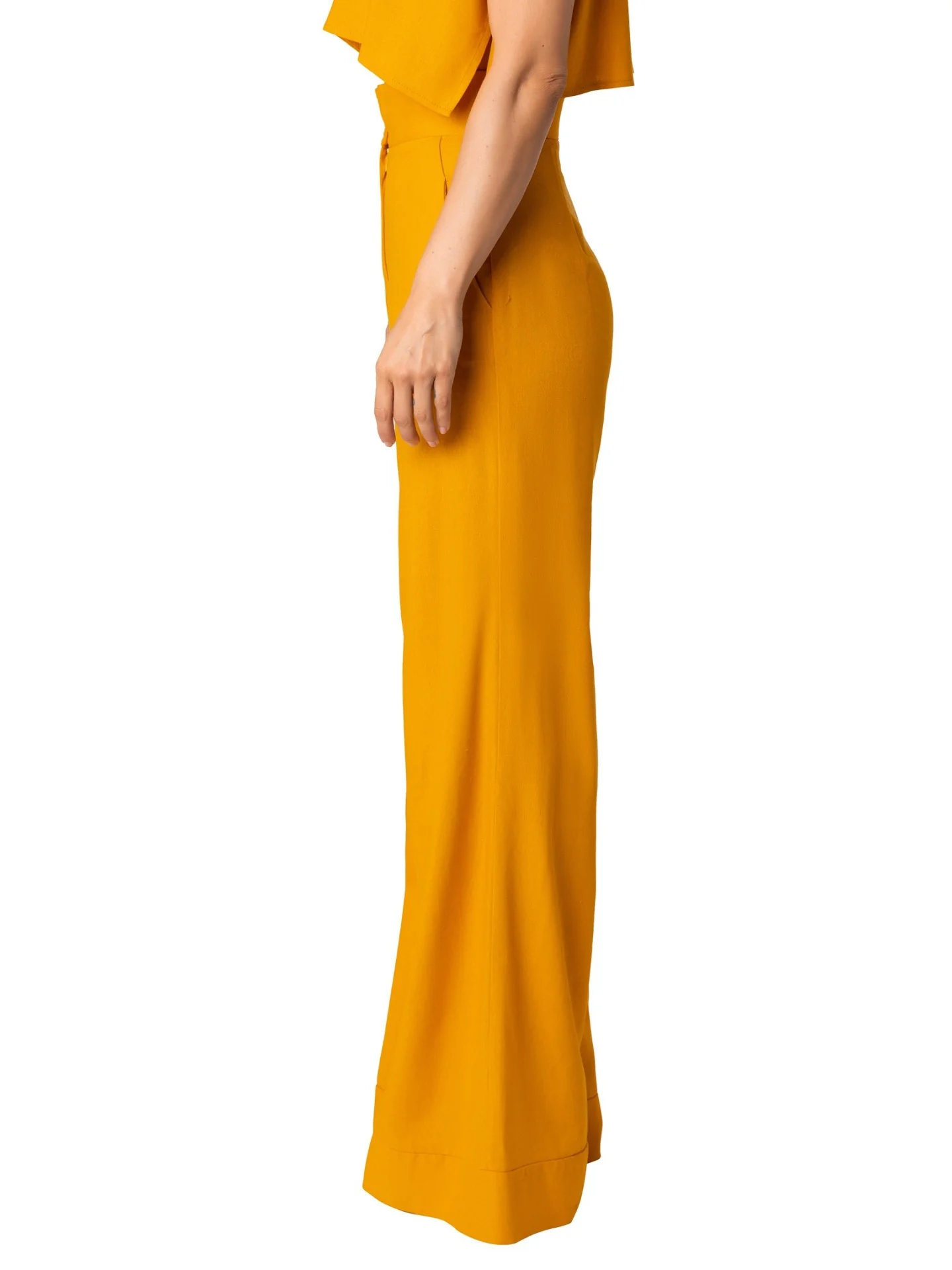 "Casa Del Mar" Yellow High Waist Wide Leg Pants - Image 7
