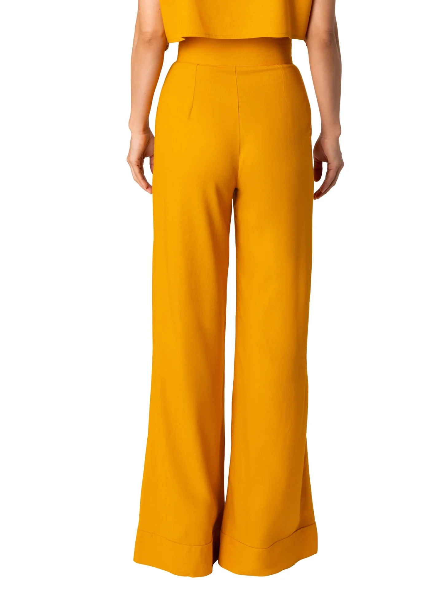 "Casa Del Mar" Yellow High Waist Wide Leg Pants - Image 8