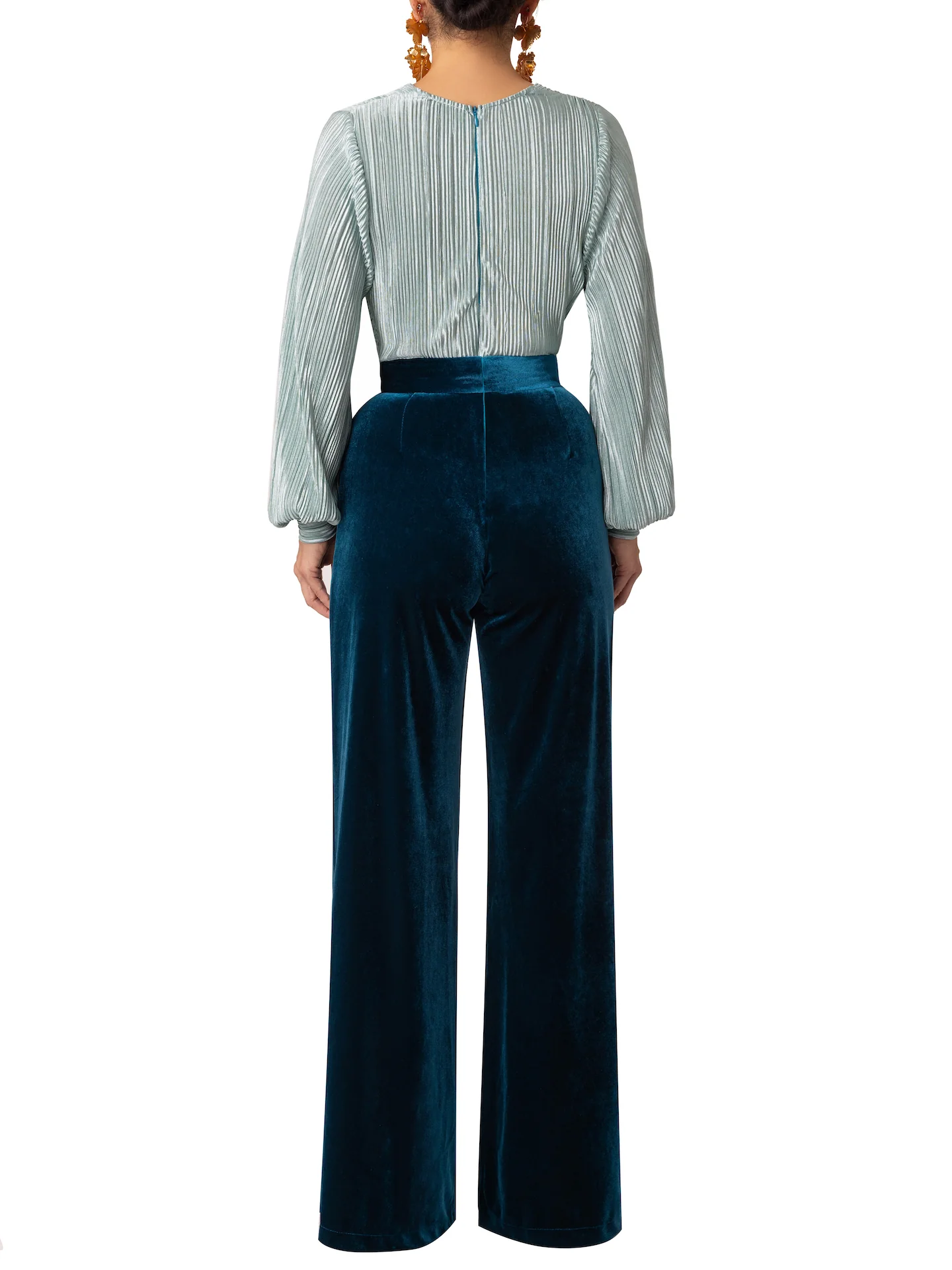 “Claudette” Petrol Contrast Jumpsuit - Image 7