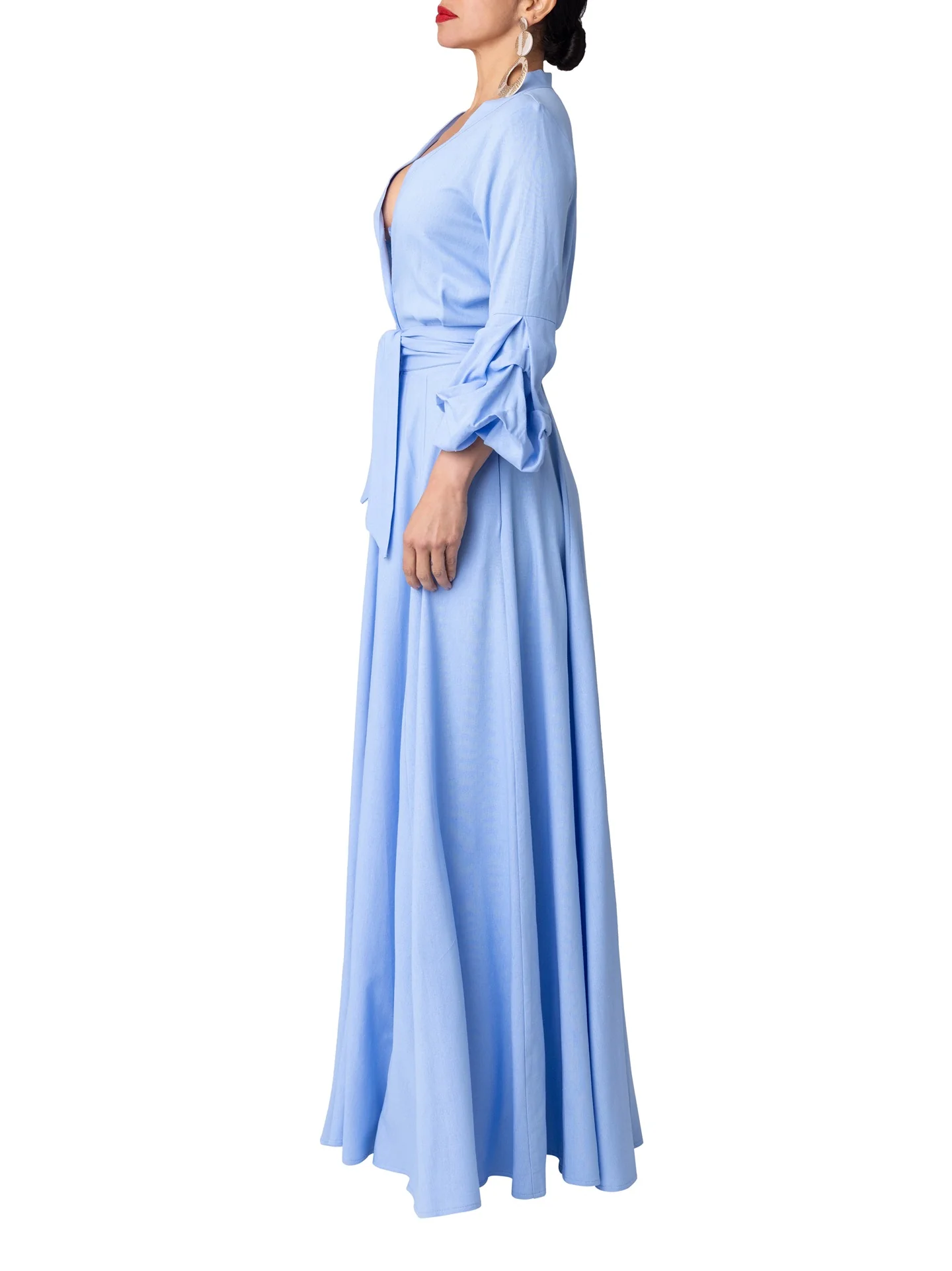 "Clear Water" Lt. Blue Maxi Dress - Image 8