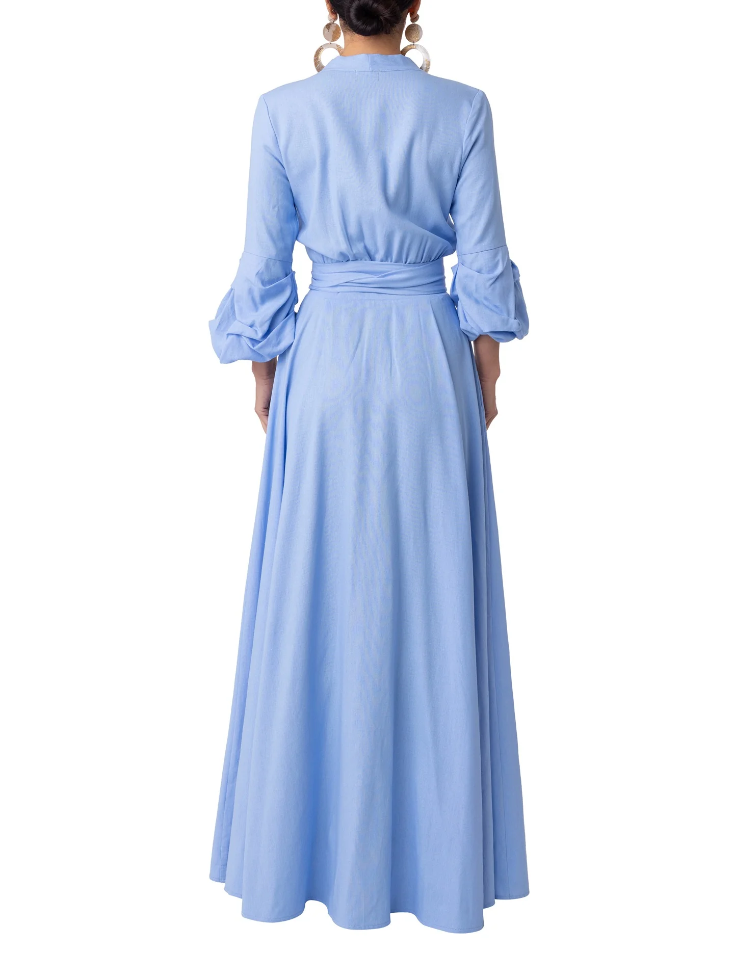 "Clear Water" Lt. Blue Maxi Dress - Image 9