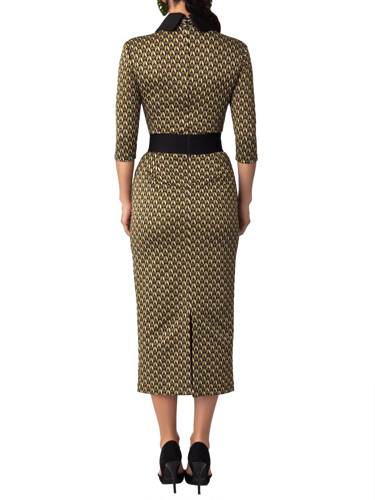 “Elena” Pattern Pencil Dress - Image 6