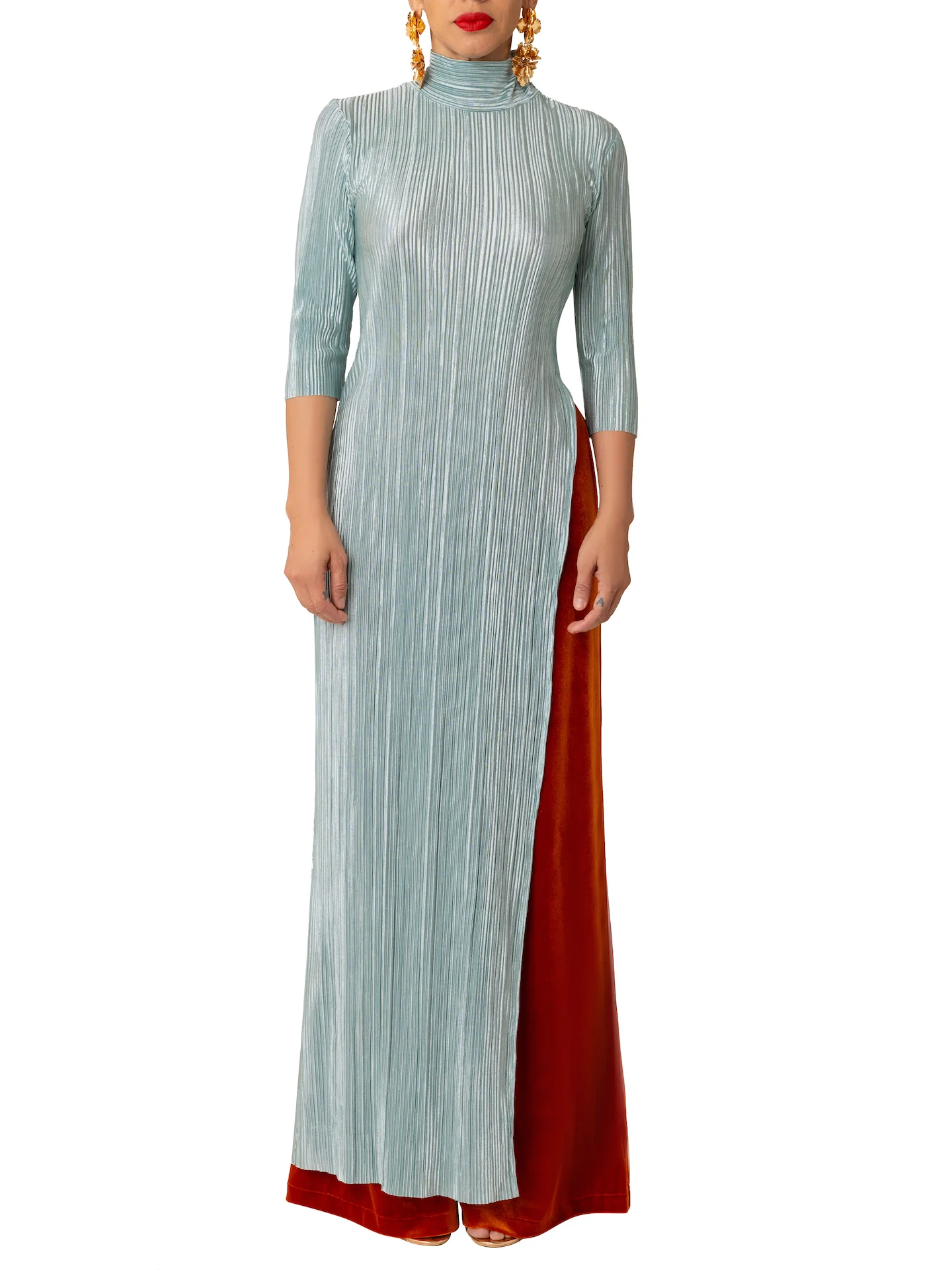 “Ethel” Crystal Blue Maxi Top - Image 6