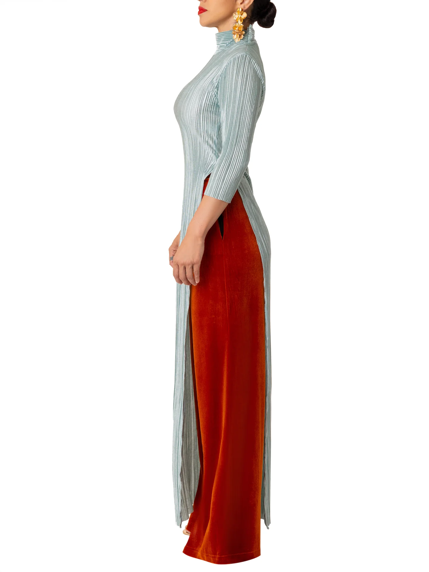 “Ethel” Crystal Blue Maxi Top - Image 7