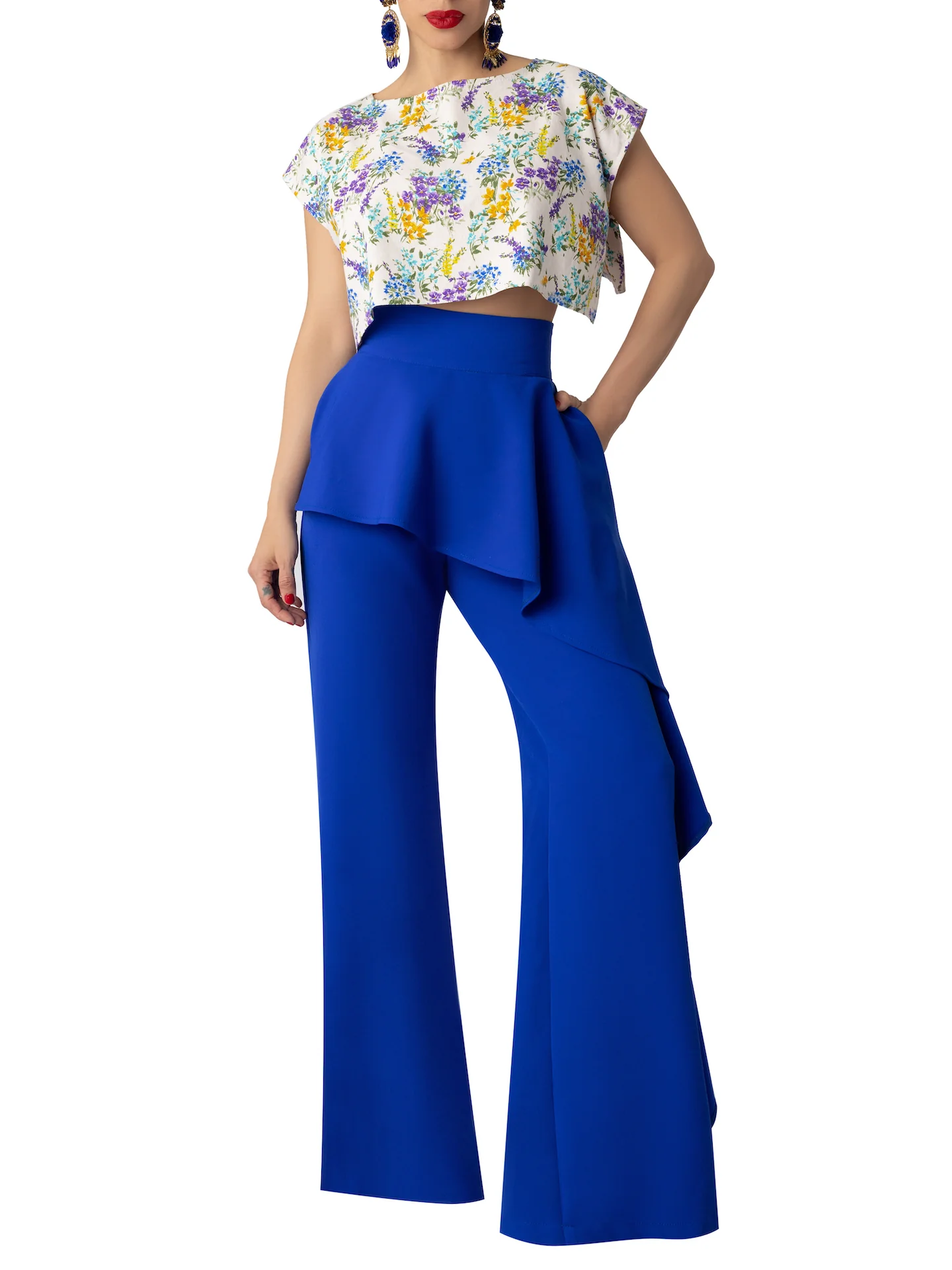 "Honeycup" Floral Crop Top - Image 4