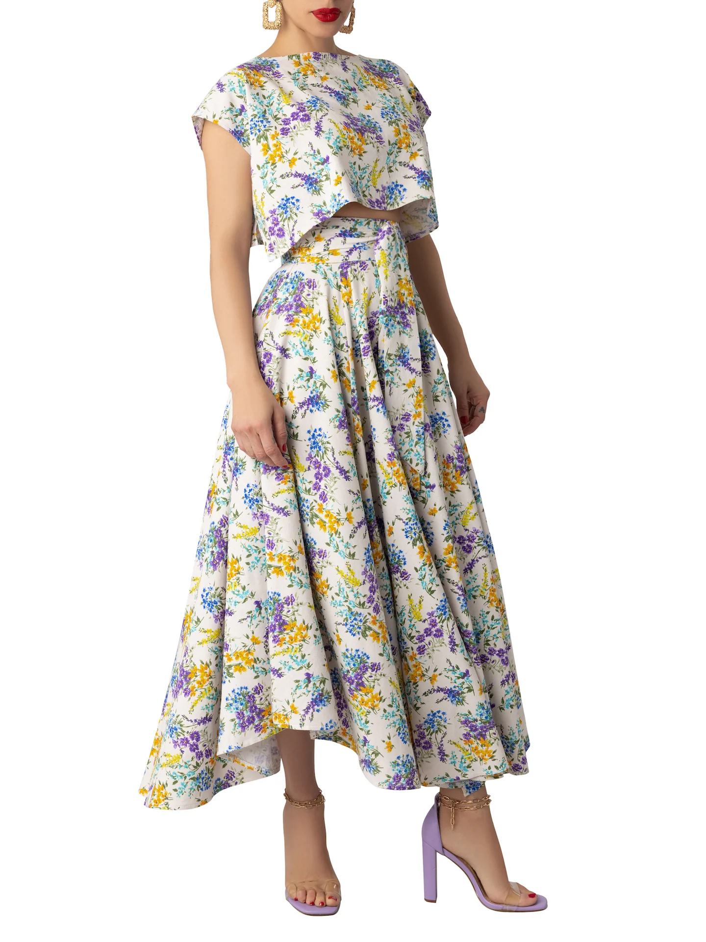 "Honeycup" Floral Crop Top - Image 5