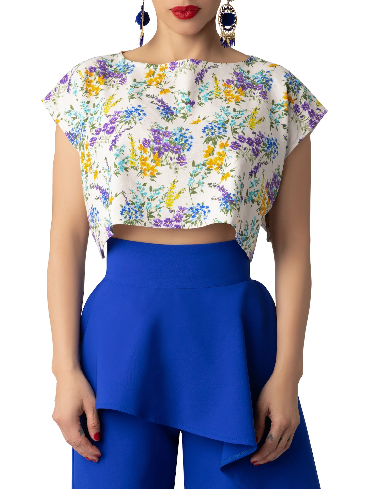 "Honeycup" Floral Crop Top - Image 7