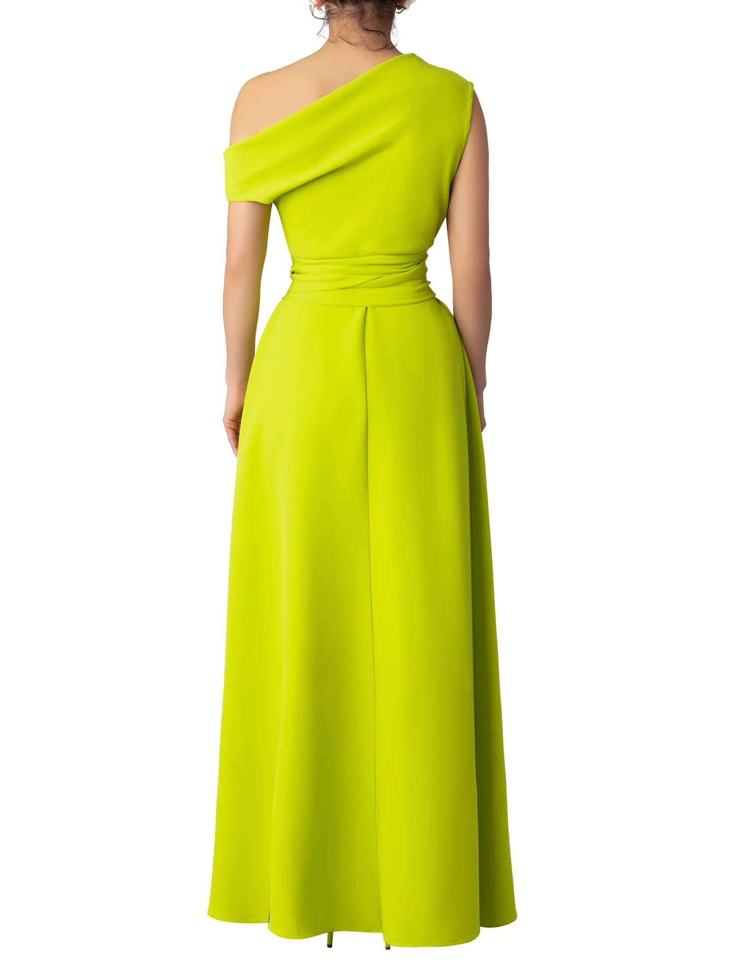 "Honeydew" Lime Off-Shoulder Maxi Top - Image 6