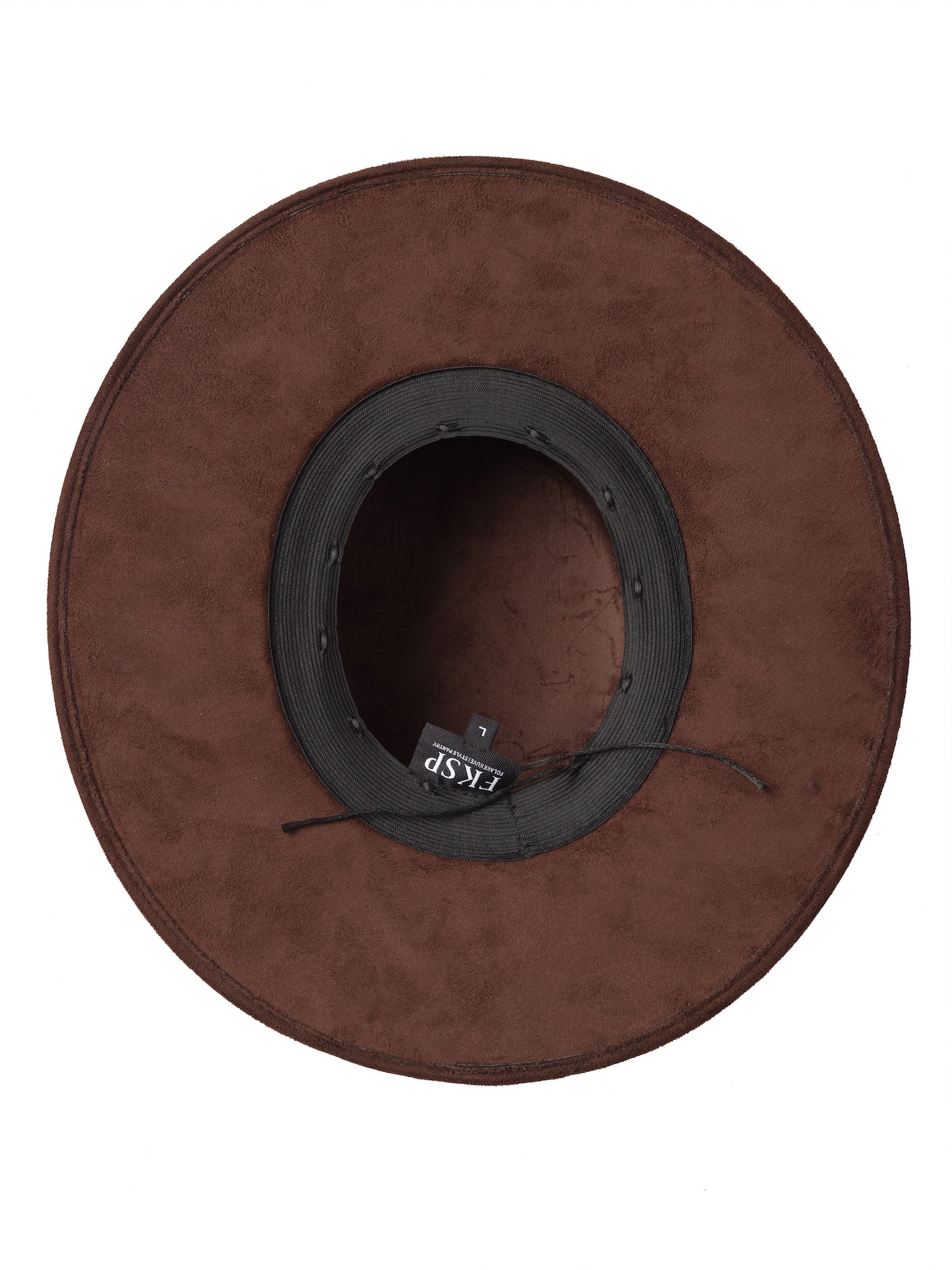 "Icon" Brown Embellished Wide Brim Hat - Image 4