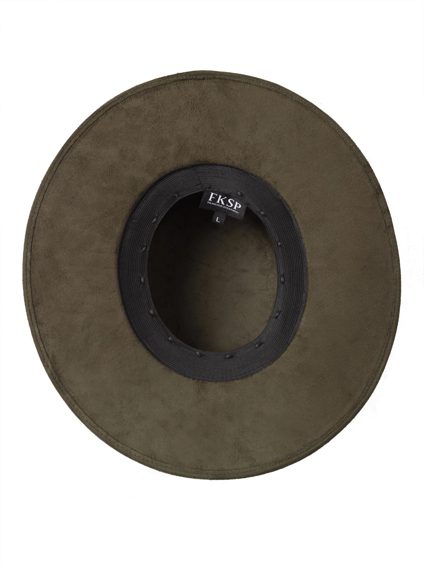 "Icon" Olive Embellished Wide Brim Hat - Image 5