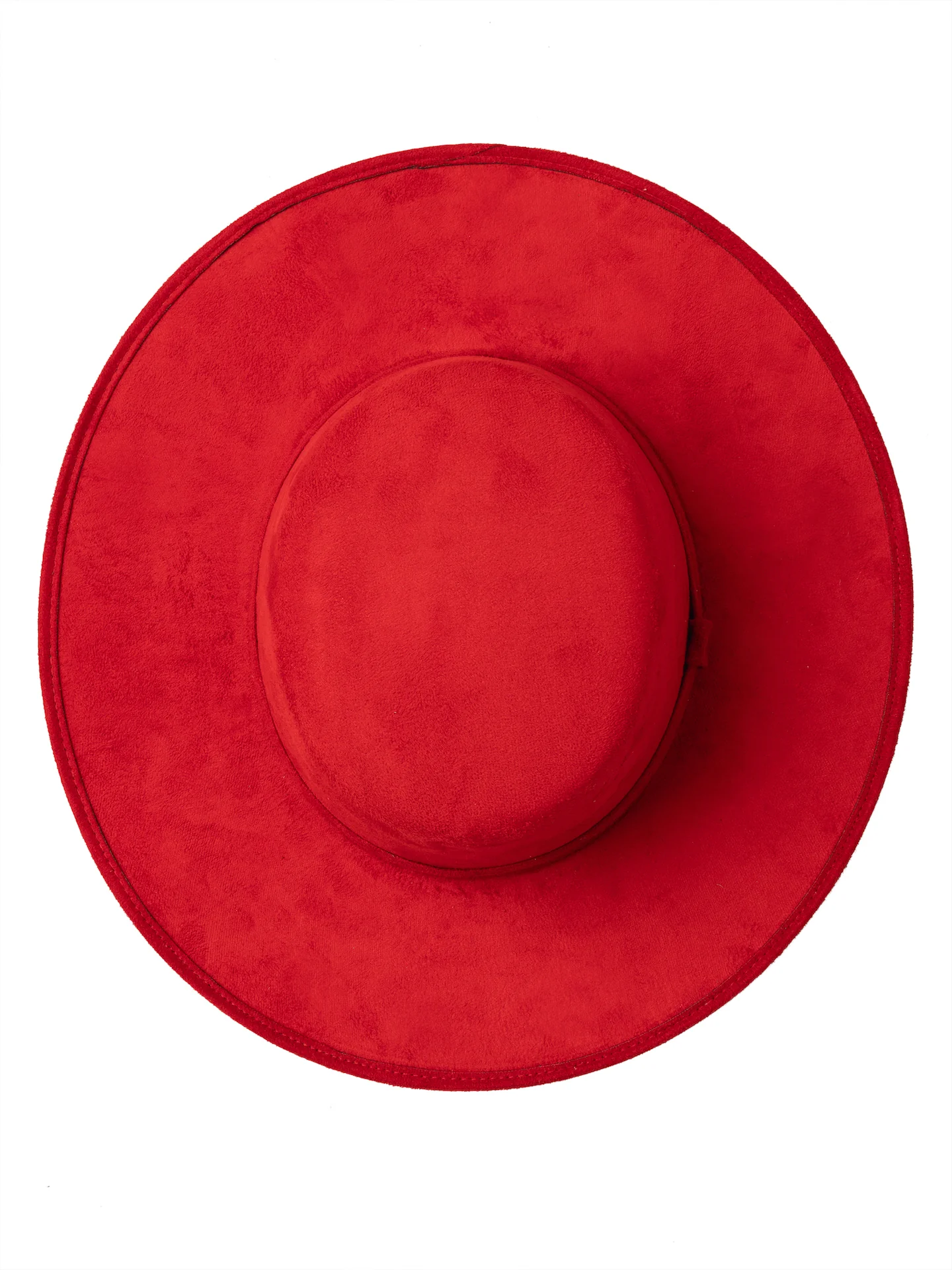 "Icon" Red Embellished Wide Brim Hat - Image 6
