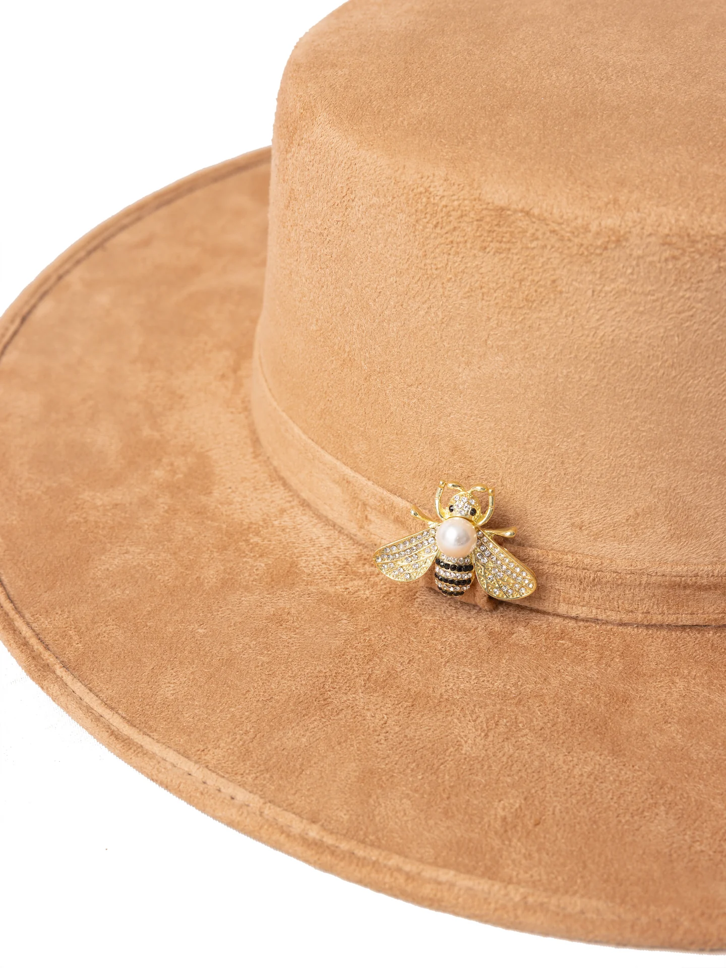 "Icon" Camel Embellished Wide Brim Hat - Image 3