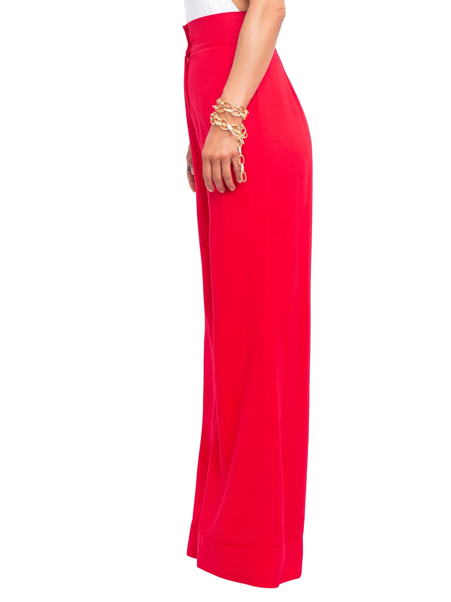 “Jetty - Red” High Waist Wide Leg Pants - Image 4