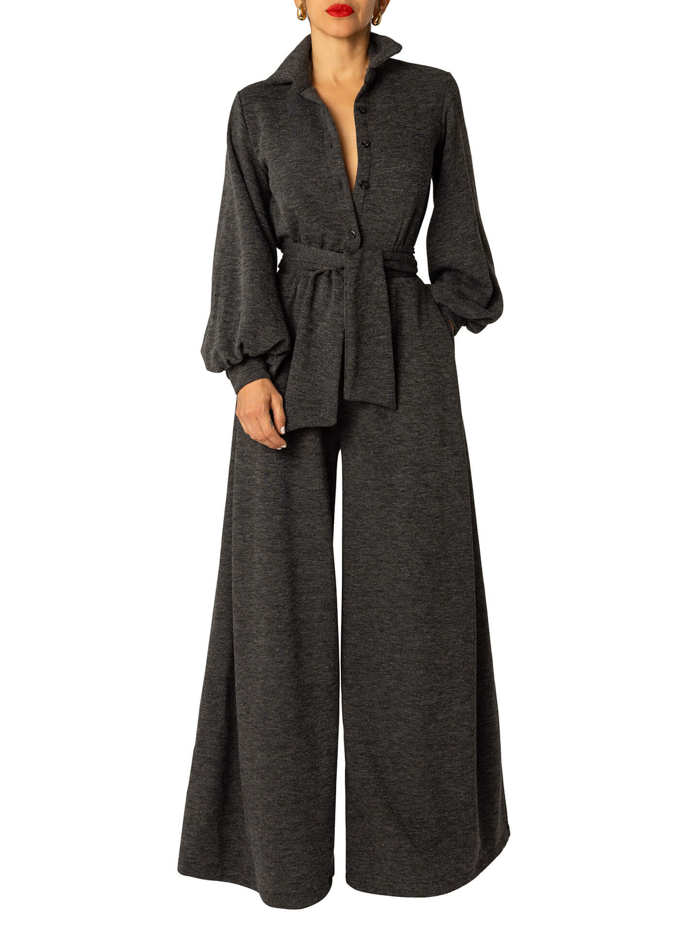 "Joyce" Grey Jumpsuit - Image 3