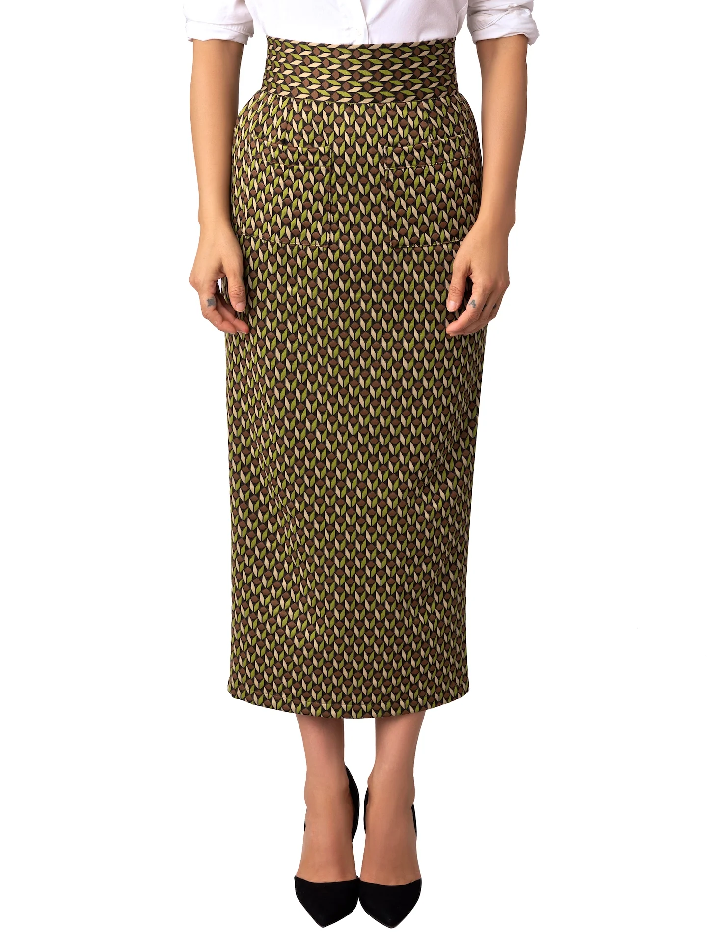“Liv” Pattern Pencil Skirt - Image 5
