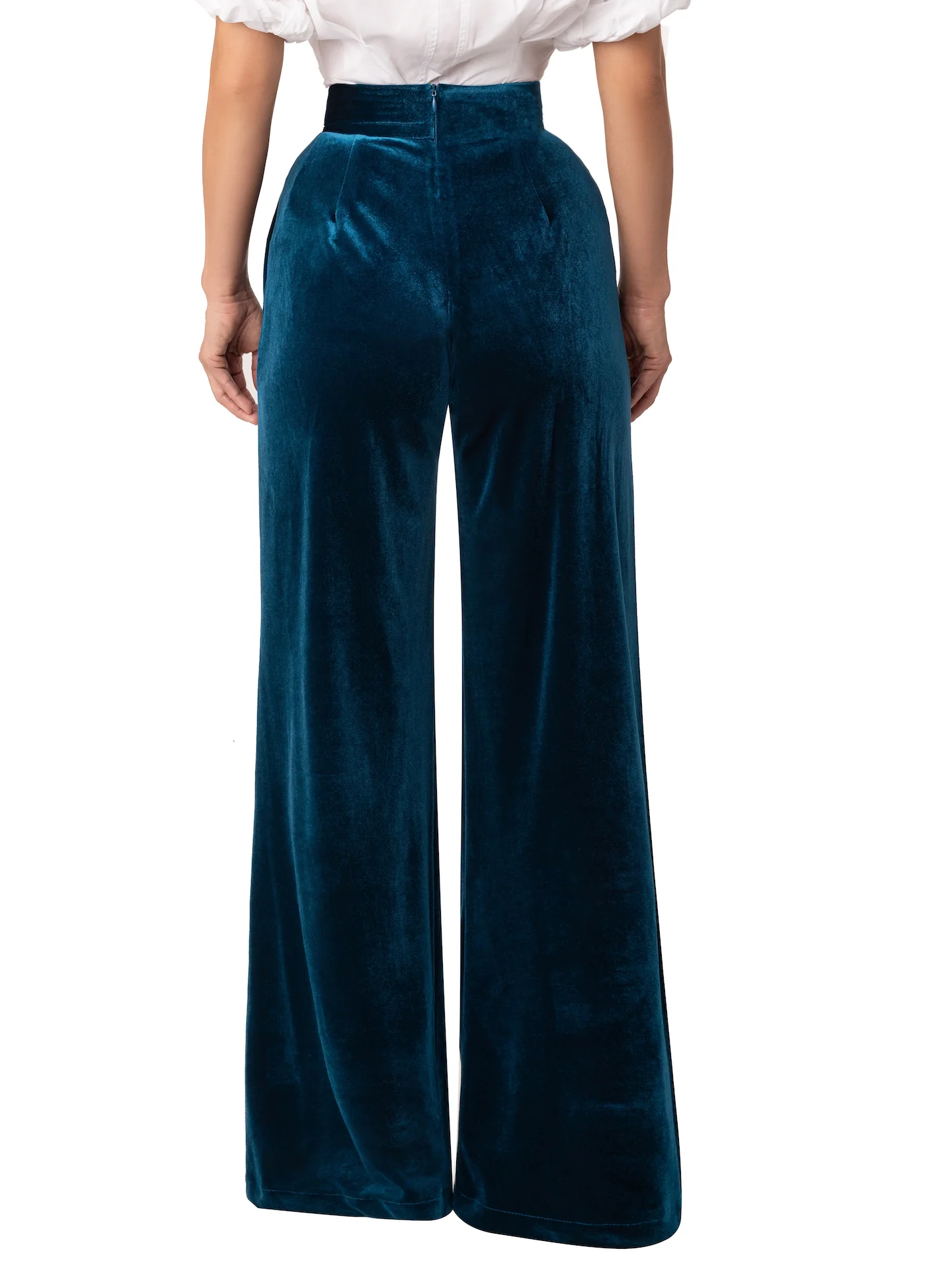 “Lucille” Petrol High Waist Pants - Image 9