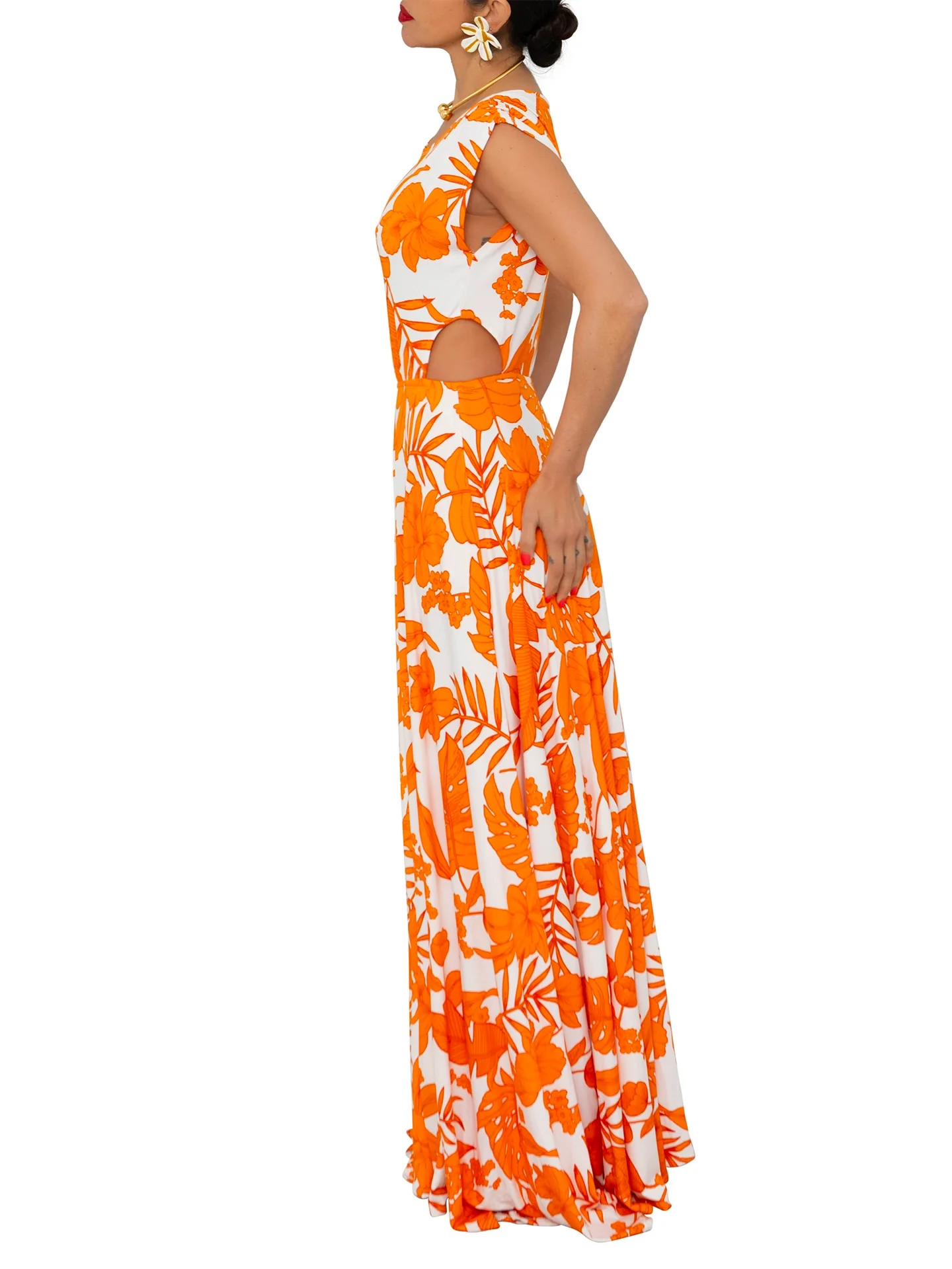 "Mandarin" Stretch Cut Out Dress - Image 5