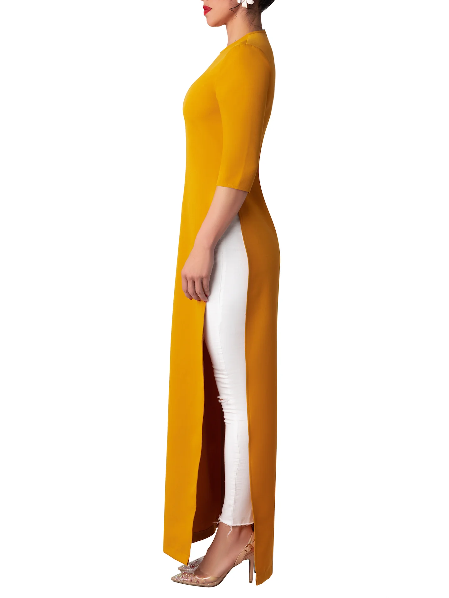"Mango" Mustard Maxi Top - Image 4
