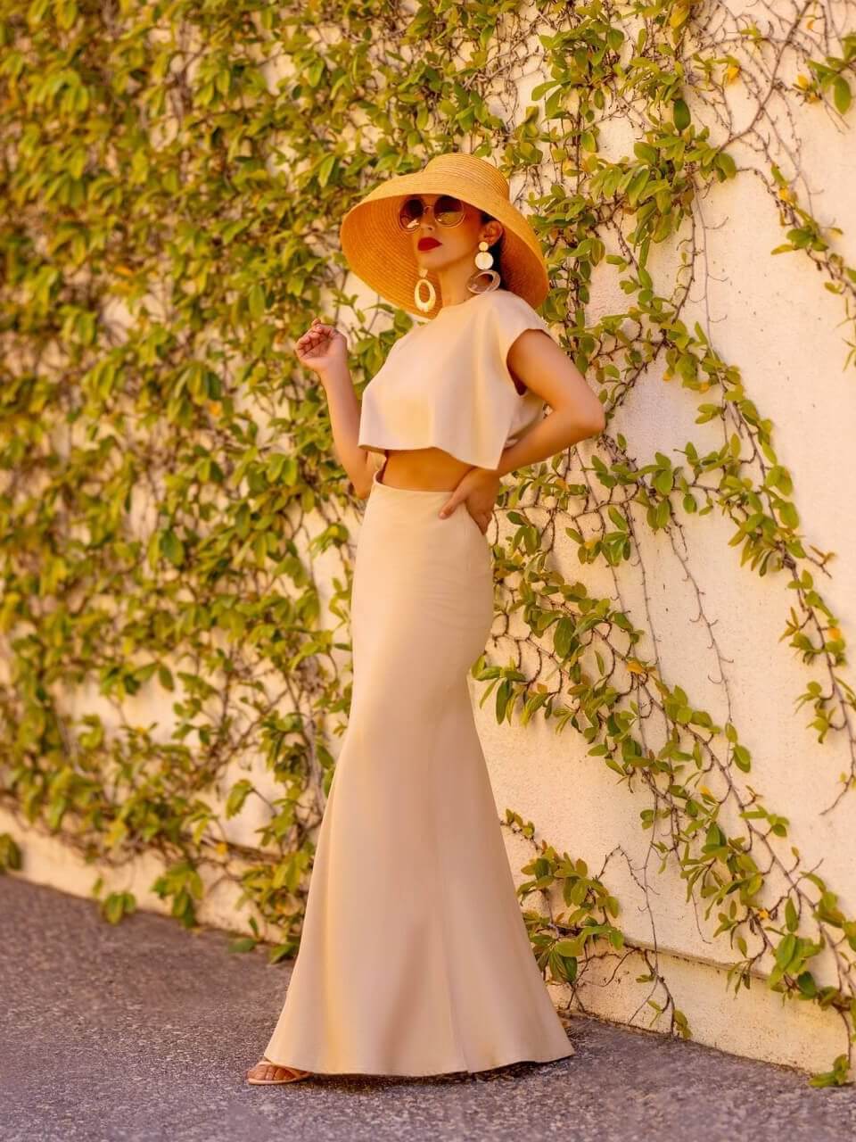 "Mauritius" Tan Crop Top - Image 3