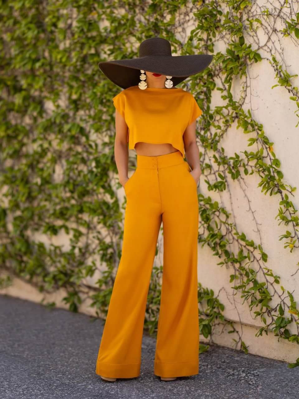 "Naples" Yellow Crop Top - Image 3