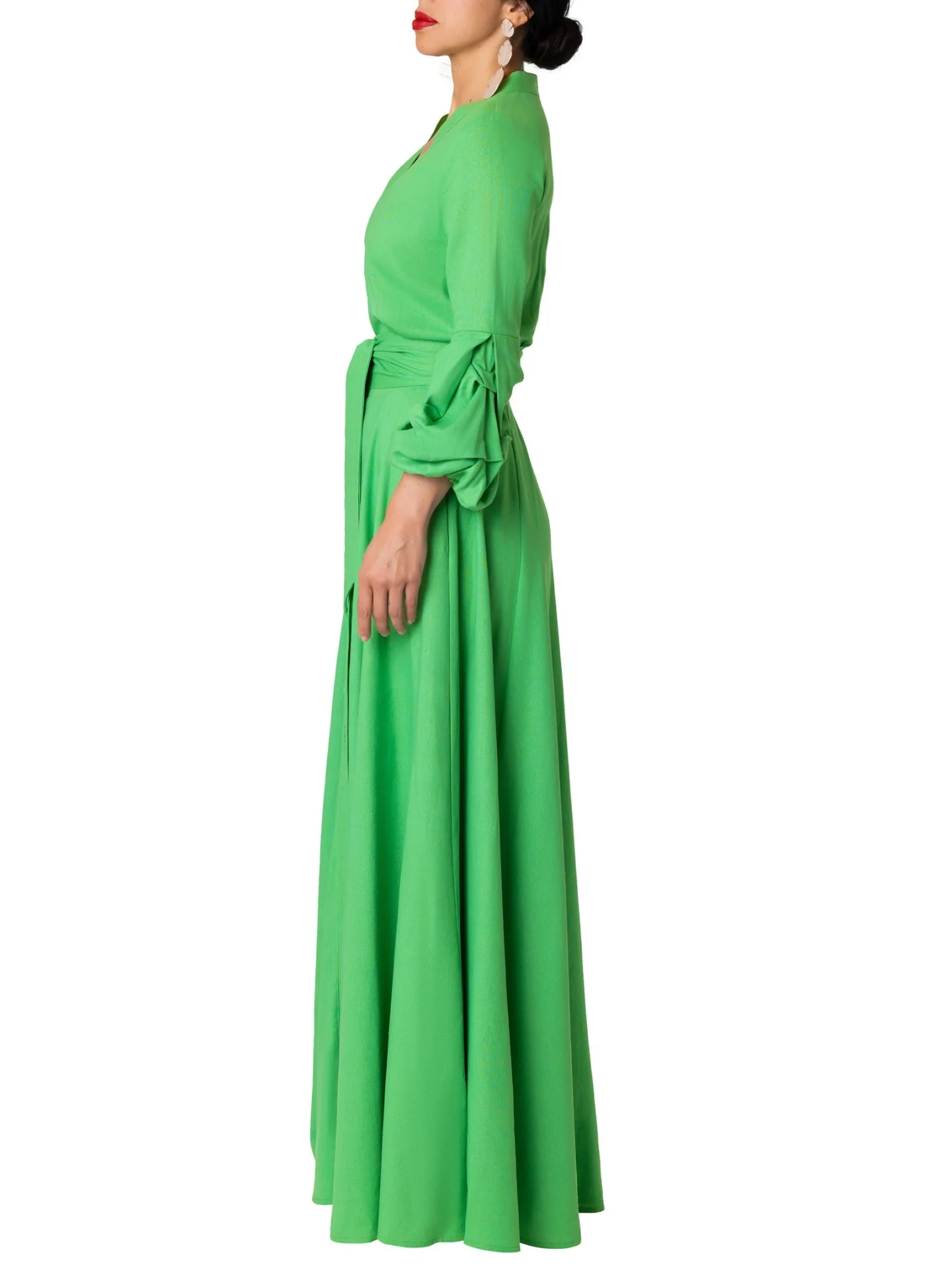 "Positano" Green Maxi Dress - Image 8