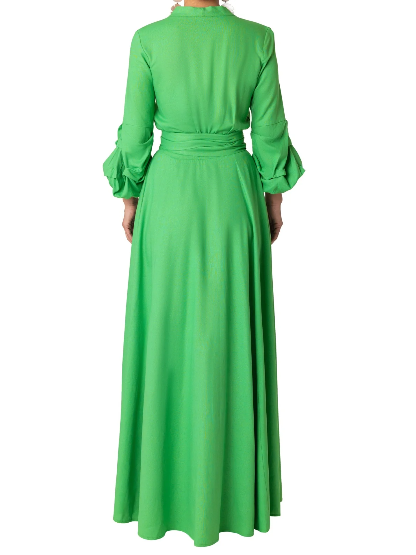 "Positano" Green Maxi Dress - Image 9