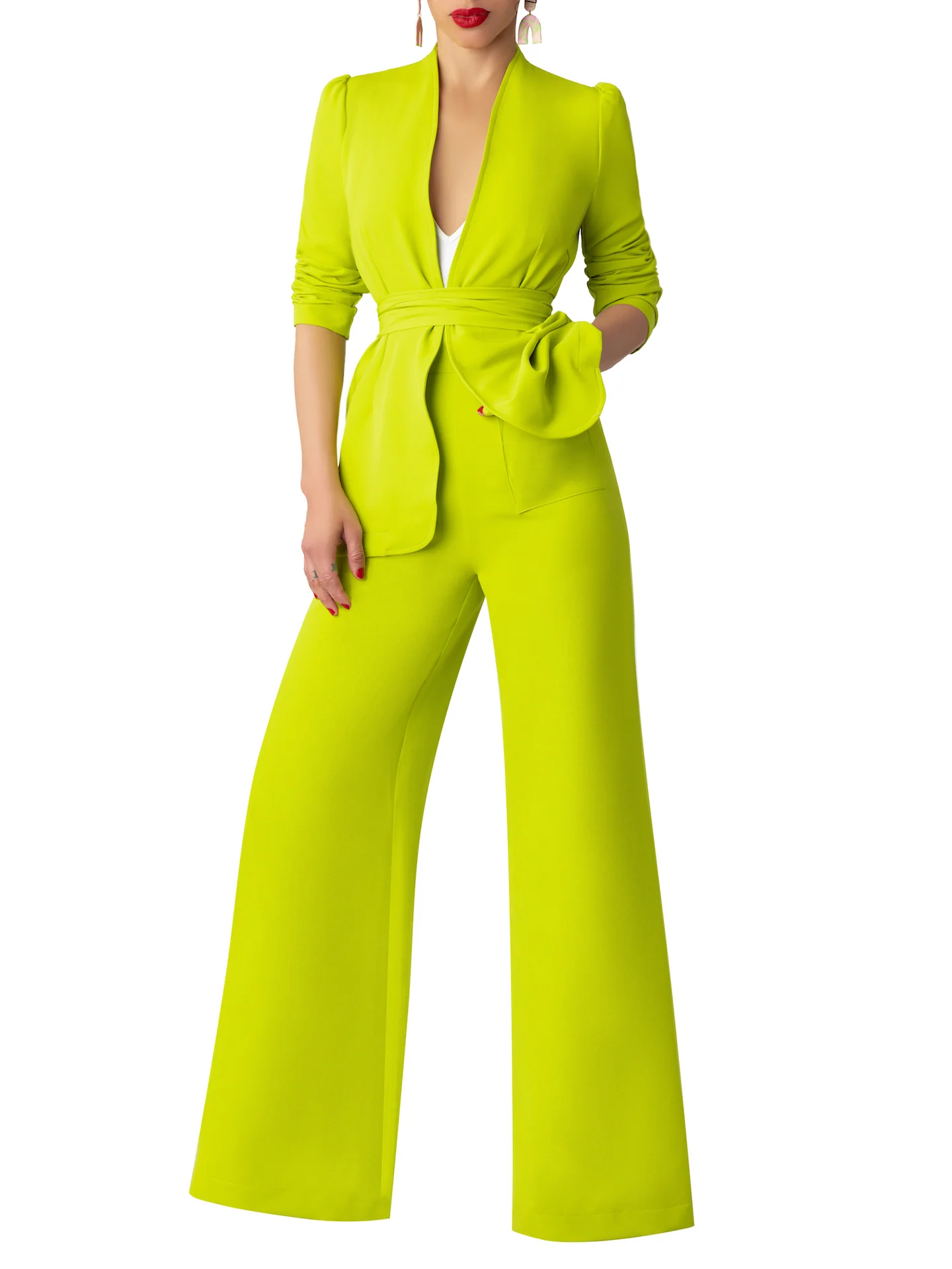 "Quenepa" Unlined Lime Blazer - Image 3