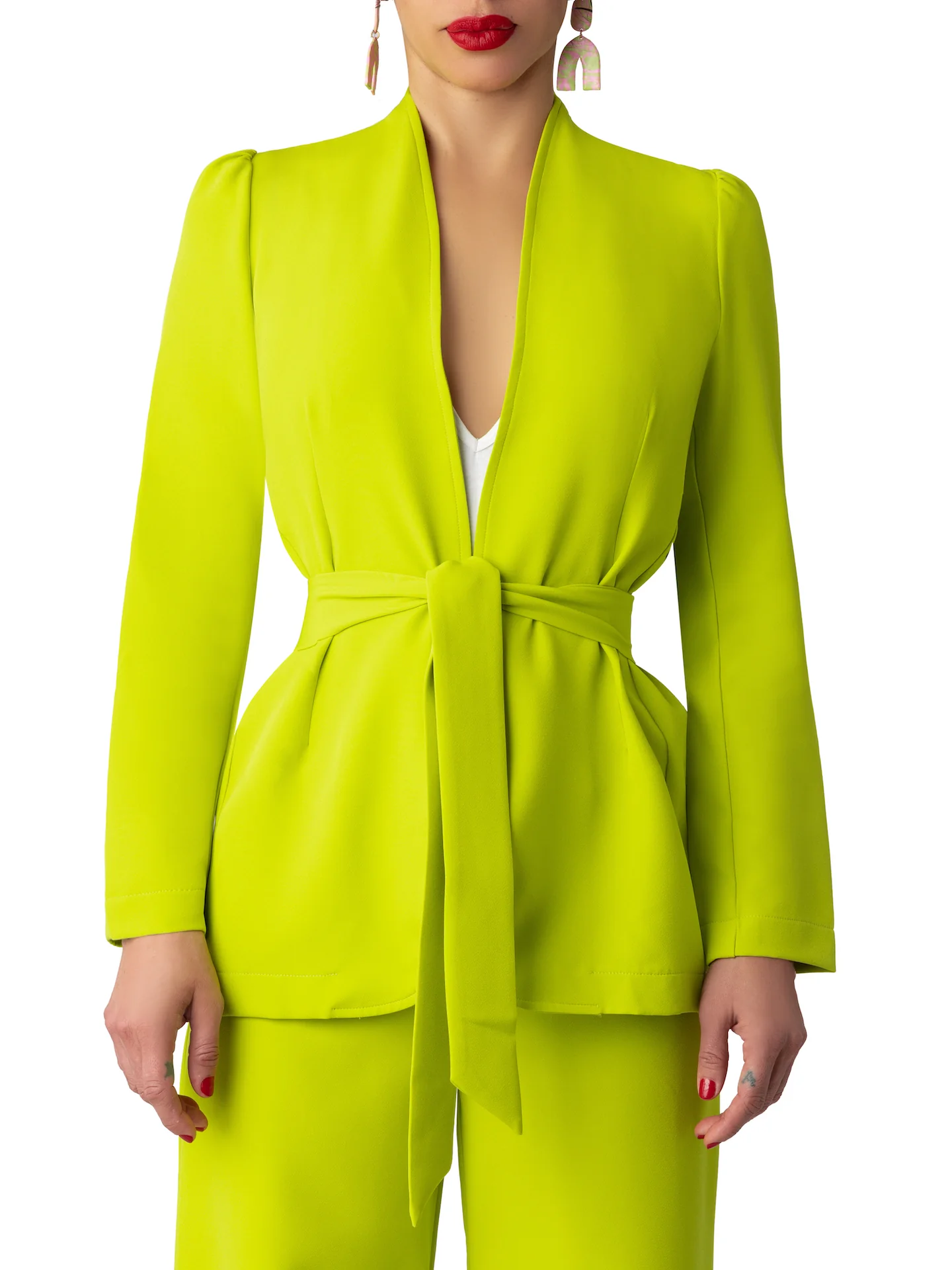 "Quenepa" Unlined Lime Blazer - Image 4