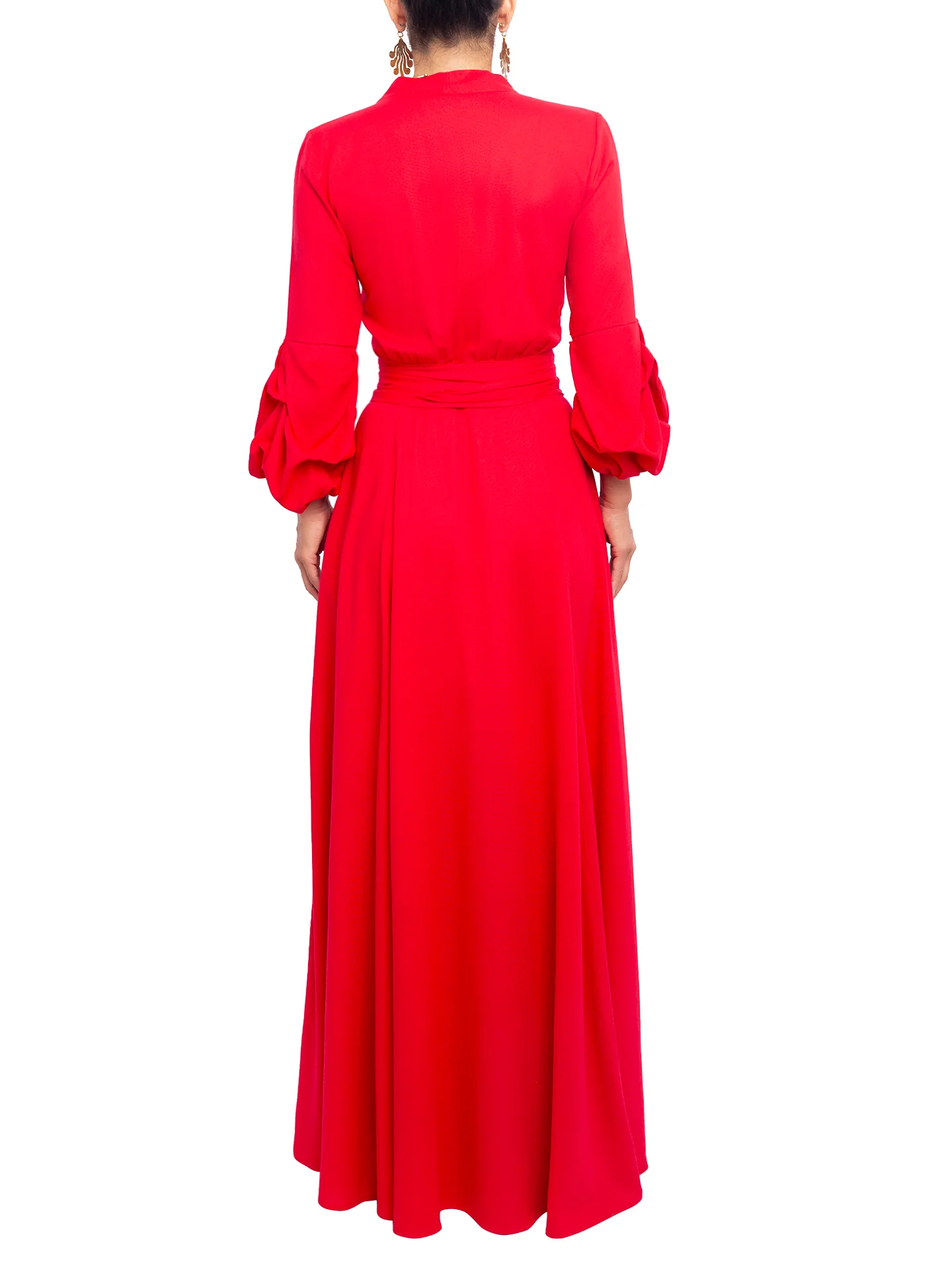 "Skipper - Red" Maxi Button-Down Dress - Image 7