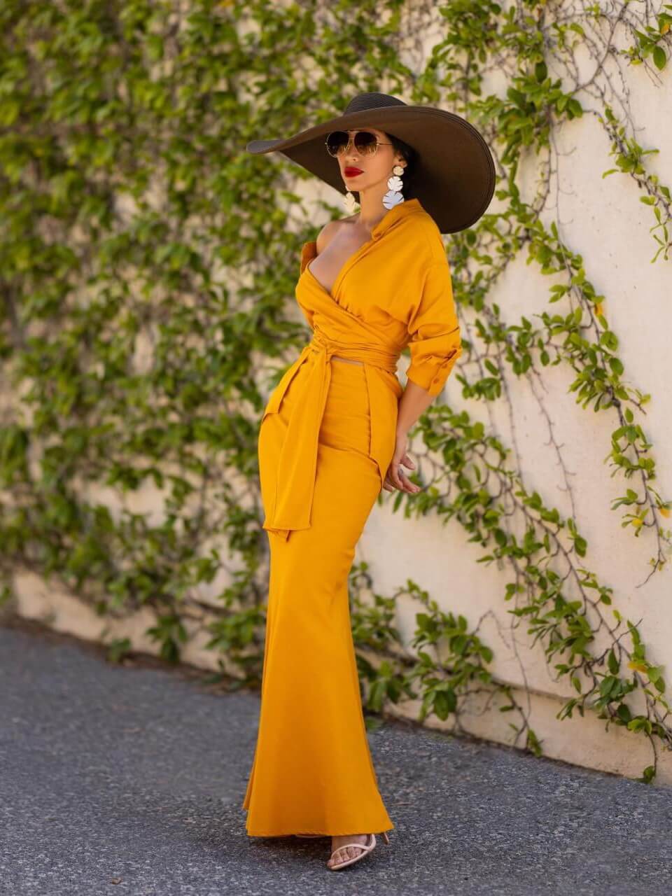 "Spiaggia" Yellow Mermaid Maxi Skirt - Image 3