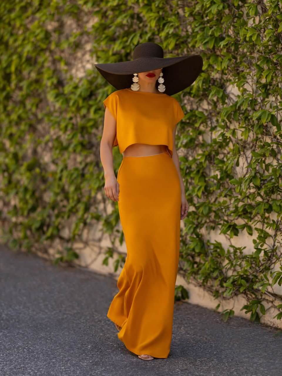 "Spiaggia" Yellow Mermaid Maxi Skirt - Image 4