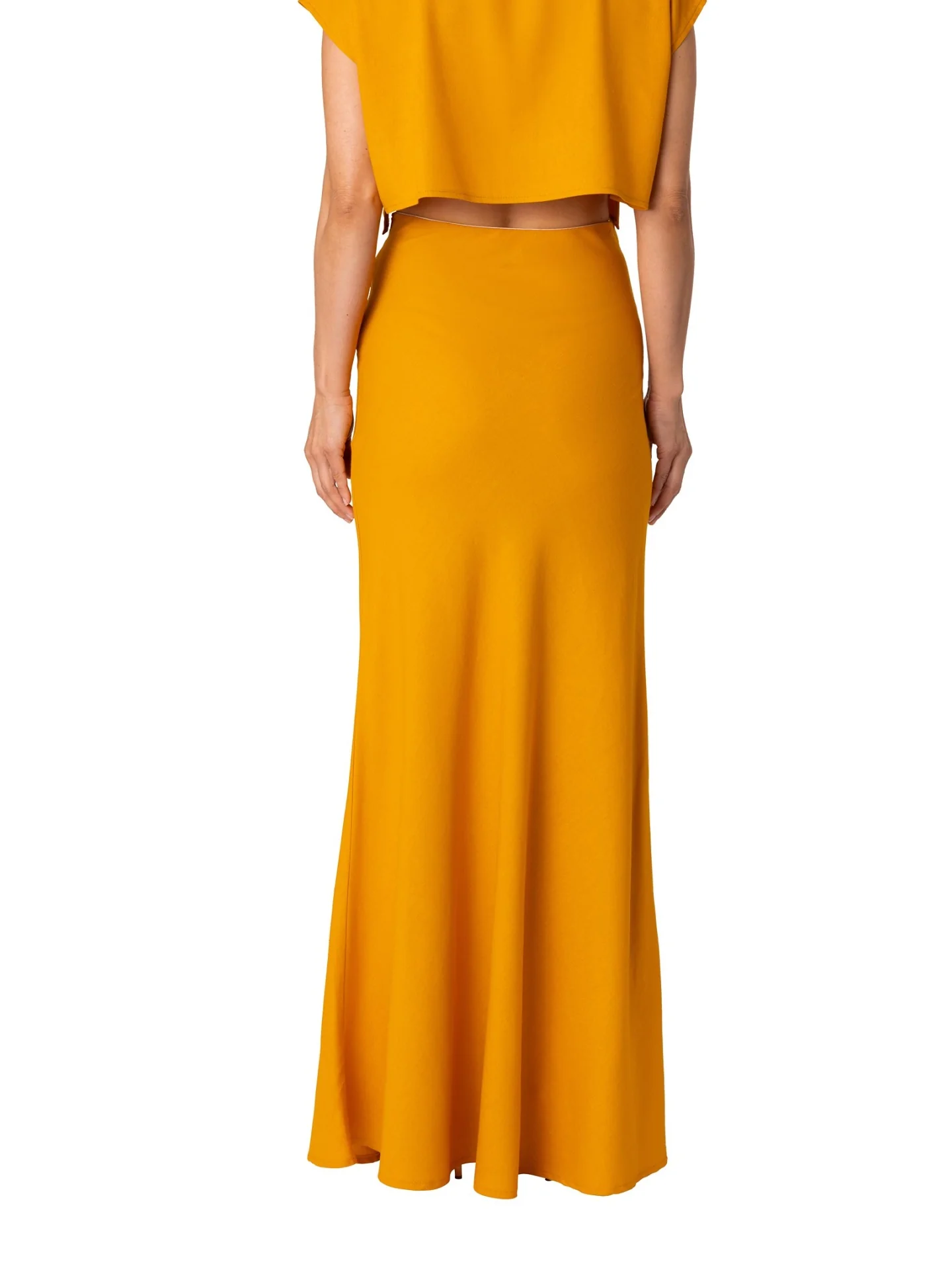"Spiaggia" Yellow Mermaid Maxi Skirt - Image 9
