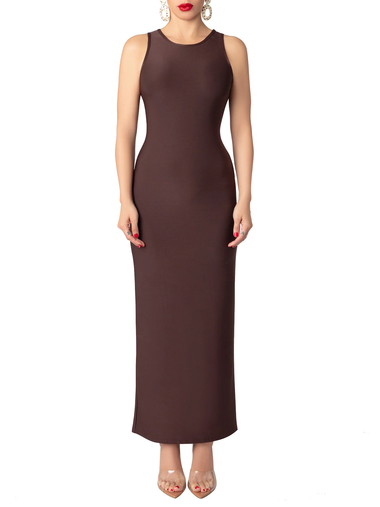 "Stunner" Brown Tank Dress - Image 4