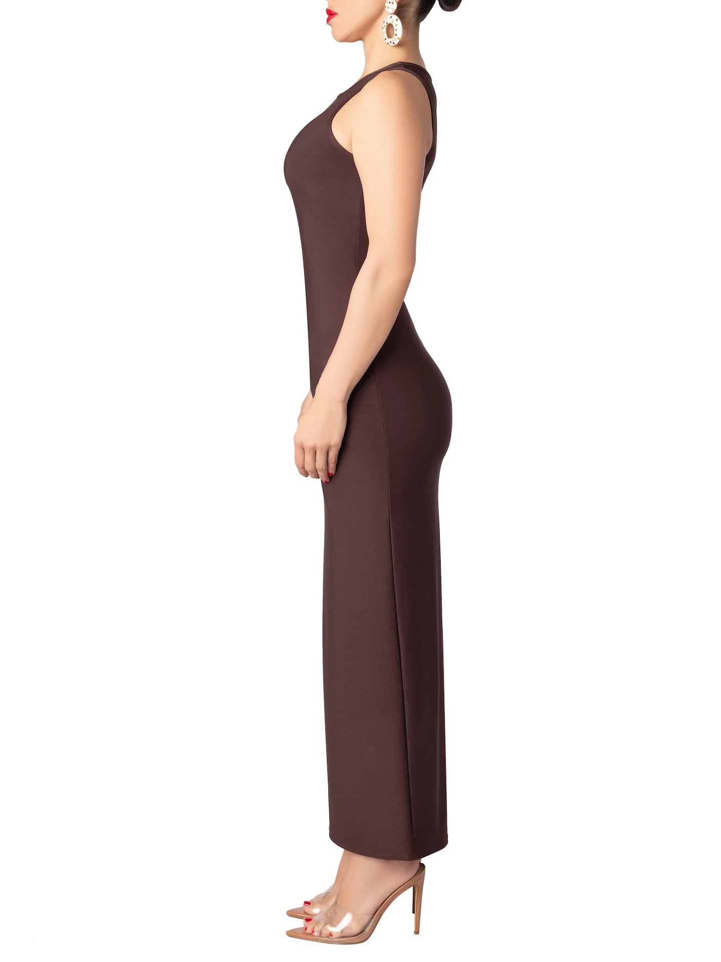 "Stunner" Brown Tank Dress - Image 5