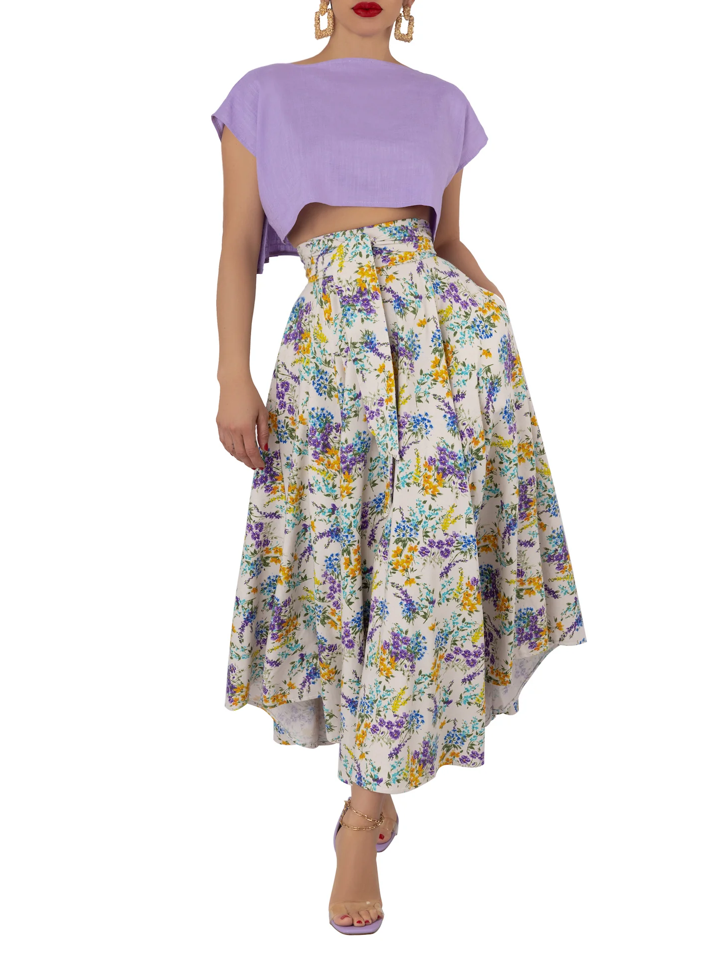 "Sweet Pea" Lilac Crop Top - Image 5