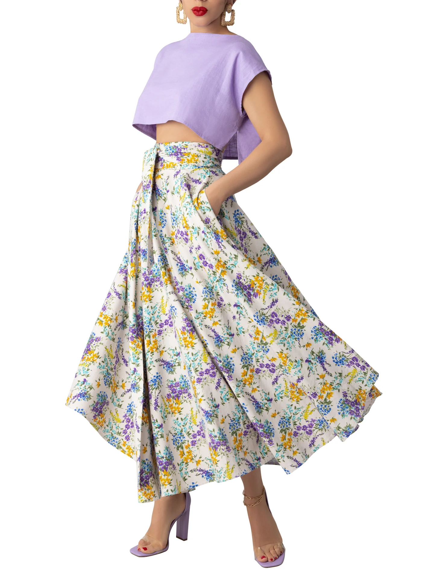 "Sweet Pea" Lilac Crop Top - Image 7