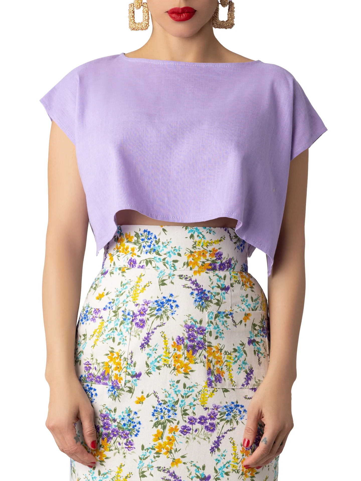 "Sweet Pea" Lilac Crop Top - Image 8