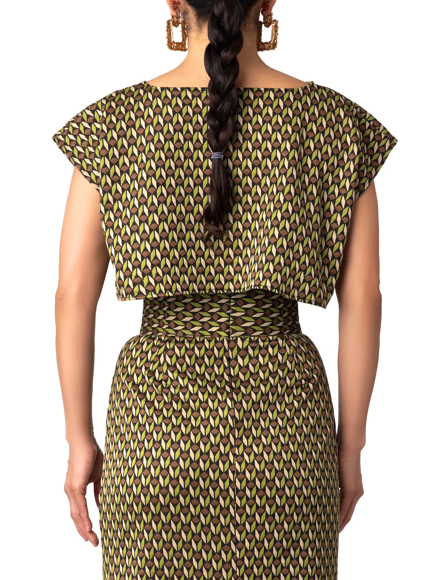 "Sybil" Pattern Crop Top - Image 7