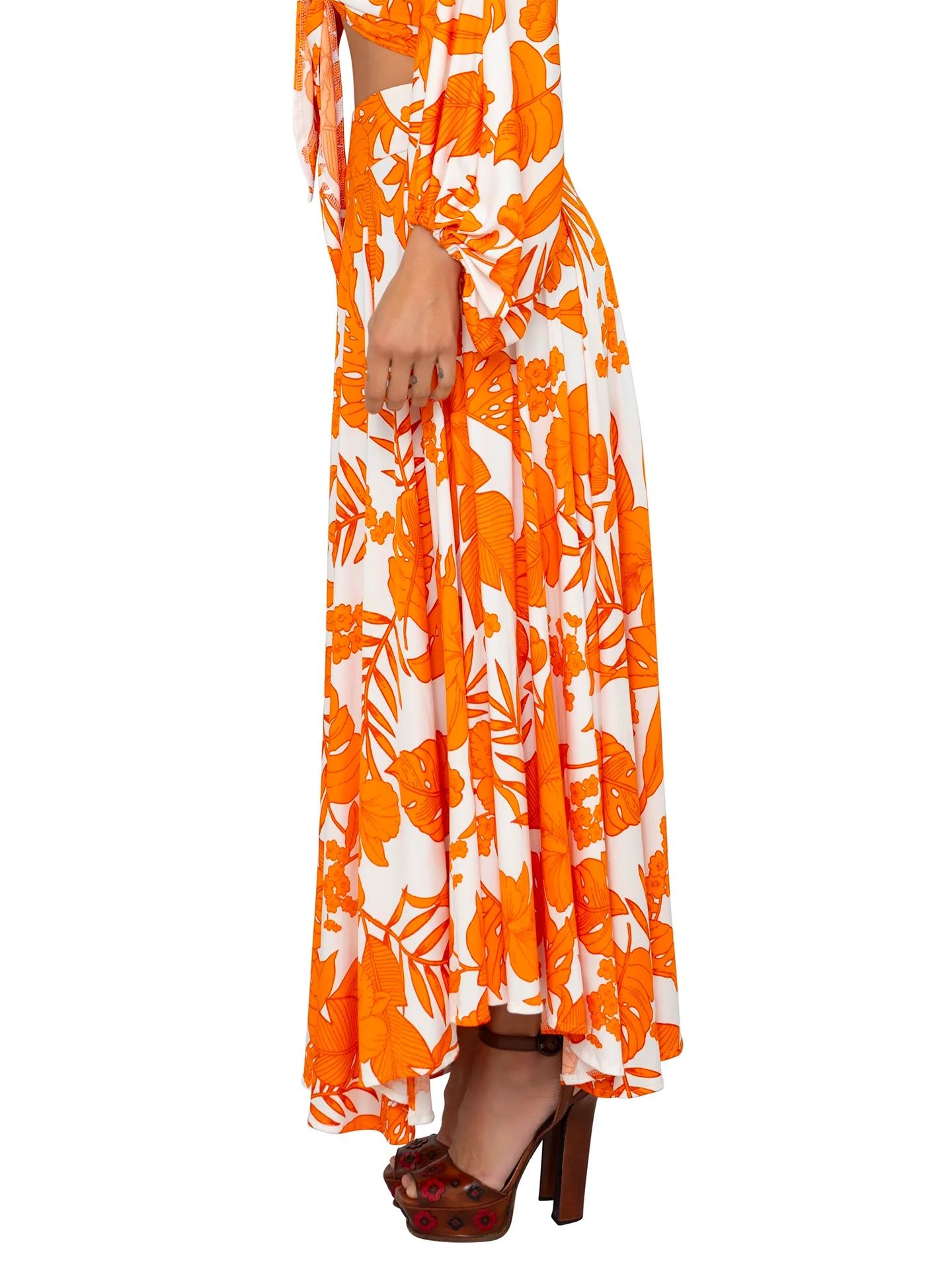 "Tangelo" Stretch Midi Skirt - Image 3