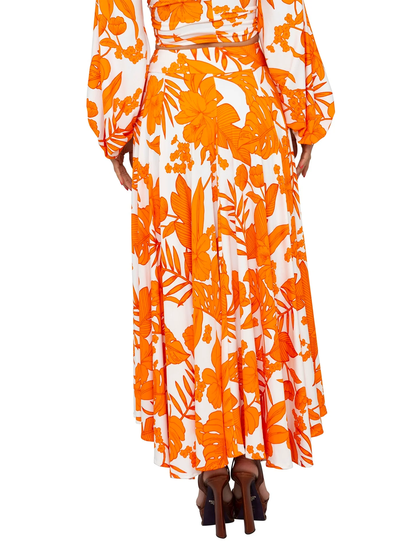 "Tangelo" Stretch Midi Skirt - Image 4